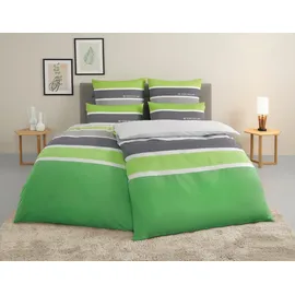 Tom Tailor HOME "Felix in Gr. 135x200 oder 155x220 cm", grün, B/L: 135cm x 200cm, 1 Stk., 1 Stk., Renforcé, B/L: 80cm x 80cm, 3 Stk.