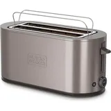 Taurus BXTO1501E Toaster 1500 Watt Doppel-Langschlitz 7 Stufen ed, Toaster, Silber