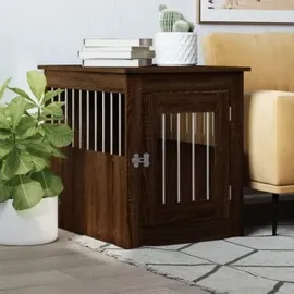 vidaXL Hundekäfig im Möbelstil Braun 55x75x65 cm