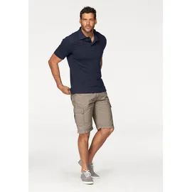 MAN'S WORLD Poloshirt MAN'S WORLD, Herren, Gr. 44/46 (S), blau (marine), Piqué, Obermaterial: 100% Baumwolle, unifarben, Basic, regular fit, Rundhals, Flachstrickbündchen, Shirts, Kurzarm, lockere Passform, unifarben, Topseller