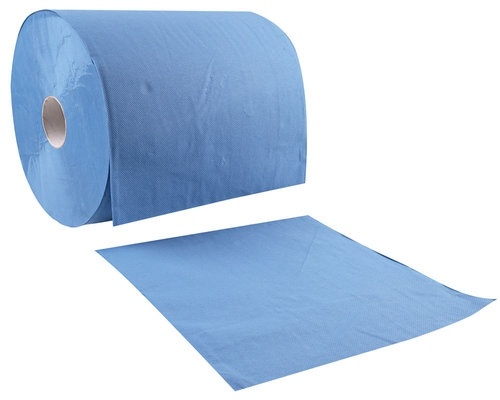 Putzpapierrolle, blau, 3-lagig, 500 Blatt 38 x 35cm, 175 Laufmeter, 2x1 Rolle