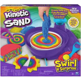 Spin Master Kinetic Sand Swirl 'n Surprise Set Modelliersand 907 g mehrfarbig