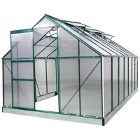 Brast Gewächshaus Aluminium Grün HKP 6 mm 12,25 m2
