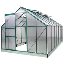 Brast Gewächshaus Aluminium Grün HKP 6 mm 12,25 m2