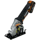 Worx WX527.2 Akku Mini Handkreissäge WorxSaw 20V 2.0Ah Tauch- Sägeschnitte 27mm