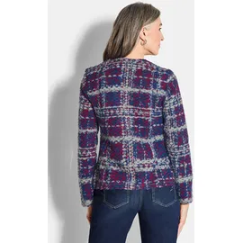 GOLDNER Elegante Jersey-Jacke Damen Blau 50