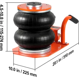 Vevor Wagenheber Gummi, Stahlrohr 3 t orange