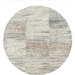 NEW VILLA LINES Runder Teppich bunt, creme/multi