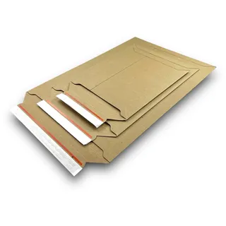 200 Stück Büwa Verpackung Din A4 Versandtaschen Selbstklebend 250x353mm - Variable Füllhöhe Bis 50mm für Kleidung, Büchersendung und Warenversand