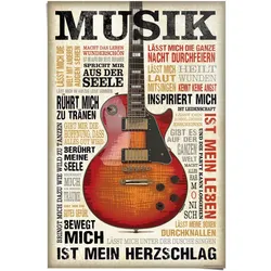 Poster REINDERS "Musik ist Leidenschaft", braun (farbe bild(er): braun), B:61cm H:91,5cm, Papier, Bilder