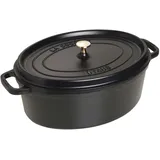 Staub La Cocotte 37 cm, oval, Schwarz, Gusseisen