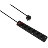 helos Steckdosenleiste CLASSIC 5 m Schwarz 6 St.