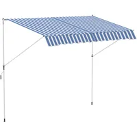 Outsunny Klemmmarkise 300 x 150 cm blau