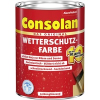Consolan Wetterschutz-Farbe 2,5 l schwedenrot seidenglänzend