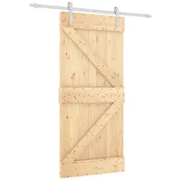 vidaXL Schiebetür mit Beschlag 90x210 cm Massivholz Kiefer