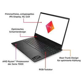 HP OMEN 16-xf0376ng AMD Ryzen 7 7840HS 16 GB RAM 512 GB SSD RTX 4070