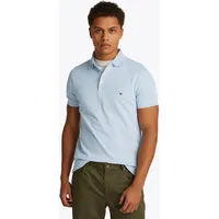 Tommy Hilfiger Poloshirt TOMMY HILFIGER "1985 SLIM POLO", Herren, Gr. XXXL, blau (breezy blau), Piquu00e9, Obermaterial: 96% Baumwolle, 4% Elasthan, Basic, slim fit, Kurzarm eingesetzt Bündchen, Shirts, aus leicht strukturiertem Piqué-Material