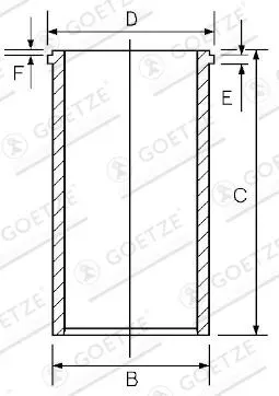 GOETZE ENGINE Zylinderlaufbuchse 1404582000 103,33mm