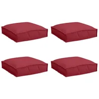 VidaXL Palettenkissen für Sitzgelegenheiten 4 Stück Weinrot 40x40x8 cm