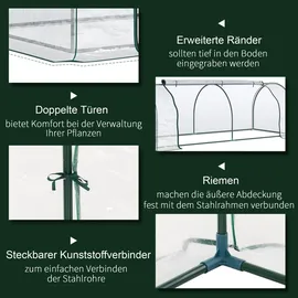 Outsunny Frühbeet PVC Transparent 5 m2