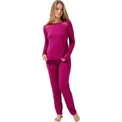 Lisca  Pyjamas/ Nachthemden Pyjama Hose Top Langarm EVELYN  in Rosa, EU XL