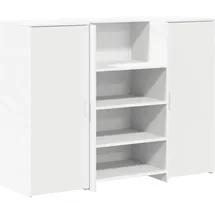 vidaXL Empfangstheke Weiß 135x50x103,5 cm Holzwerkstoff
