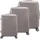 Avizar 3er Hartschalenkoffer Chevron mit TSA-Schloss, Koffer, Rosa