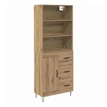 vidaXL Highboard mit Schubladen 2 pcs Artisan-Eiche Holzwerkstoff