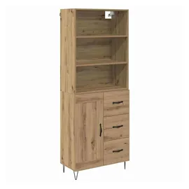 vidaXL Highboard mit Schubladen 2 pcs Artisan-Eiche Holzwerkstoff