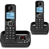 Alcatel F860 Voice Duo - Schnurloses DECT-Telefon-Set mit Anrufbeantworter, zusätzliches Mobilteil, Anrufschutz, Freisprechen, 2 Direktwahltasten