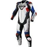 Macna Armadyl perforierte 1-Teiler Motorrad Lederkombi 1tlg. - Weiß/Rot/Blau/Schwarz - 48