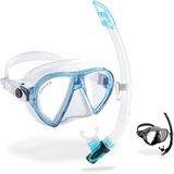 Cressi Ocean Combo Set - Schnorchelset Ocean Maske und Schnorchel Gamma, Transparent/Aquamarin, Einheitsgröße, Erwachsene Unisex