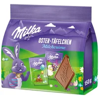 Milka Oster-Täfelchen Milchcréme – einzeln verpackte Schokolade fürs Osternest mit zarter Füllung aus Alpenmilch – 150g