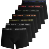 JACK & JONES Basic Boxershorts 7 Einheiten Black / Detail Black / Black XL