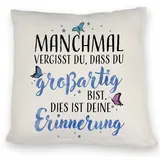 speecheese Dekokissen Du bist großartig 40 x 40 cm Mehrfarbig