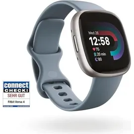Fitbit Versa 4 aluminium platin/wasserfallblau