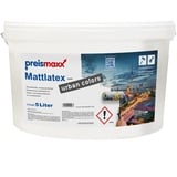 Preismaxx Mattlatex Wandfarbe, Latexfarbe, weiß, matt, 5 Liter, Deckkraftklasse 2, Nassabriebklasse 2