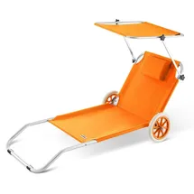 CASARIA Sonnenliege Klappbar 115 x 60 x 30 cm Orange