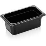 Was 9514 100 Serie 95 Xtra Preiswert Polycarbonat GN 1/4 Behälter, Schwarz, 16.2cm Länge, 26.5cm Breite, 10cm Höhe