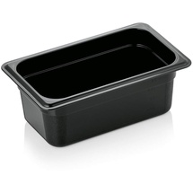Was 9514 100 Serie 95 Xtra Preiswert Polycarbonat GN 1/4 Behälter, Schwarz, 16.2cm Länge, 26.5cm Breite, 10cm Höhe