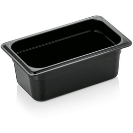 Was 9514 100 Serie 95 Xtra Preiswert Polycarbonat GN 1/4 Behälter, Schwarz, 16.2cm Länge, 26.5cm Breite, 10cm Höhe