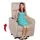 Mendler Fernsehsessel HWC-K62, Sessel Relaxsessel TV-Sessel, Liegefunktion Aufstehhilfe elektrisch, Metall Chenille - creme