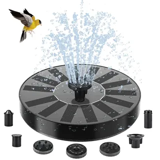 DTS Solar Springbrunnen für Außen, Solar Teichpumpe mit 6 Effekte Solar Wasserpumpe Solar schwimmender Fontäne Pumpe für Gartenteich Oder Springbrunnen Vogel-Bad Fisch Behälter