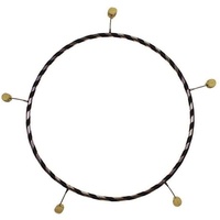 Hoopomania Hula-Hoop-Reifen Feuer Hula Hoop Reifen, 90cm, 5 Fackeln, 16mm (5-tlg) schwarz Ø 90 cm x 0.16 cm