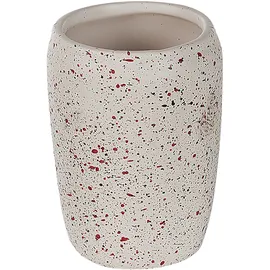 Beliani Badezimmer weiß 6-teilig PALMILLA Keramik Cremeweiß