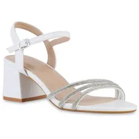 VAN HILL 841595 Riemchensandalette Schuhe weiß 36 EU