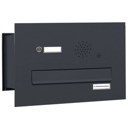 AL BRIEFKASTENSYSTEME Briefkasten »Premium«, (BxH): 38.5 x 23cm, Anzahl Schlitze: 1, Einbaumontage - grau