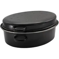 Krüger Emaille-Gänsebräter 42 cm mit Chromrand