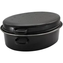 Krüger Emaille-Gänsebräter 42 cm mit Chromrand