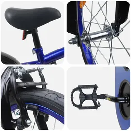 vidaXL Kinderfahrrad 16 Zoll blau/schwarz